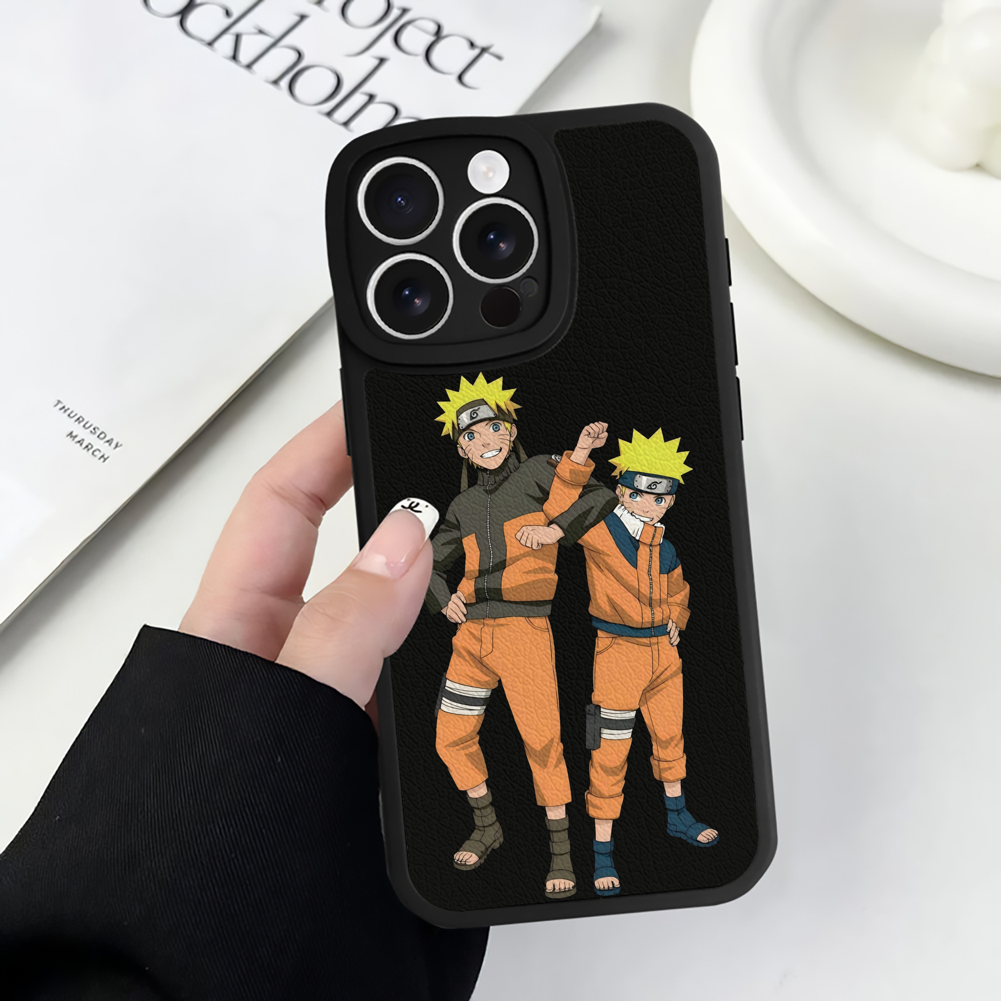 （画像用） NARUTO -ナルト- うずまき ナルト Uzumaki Naruto 【iPhone 16シリーズ対応】シリコンスマホケース（レザー調） 材質：シリコン